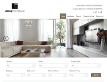 Tablet Screenshot of lettinginternational.com